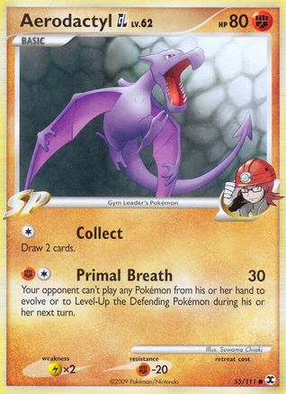 Aerodactyl GL 055/111  - Reverse Holofoil Rising Rivals - Common