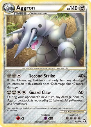 Aggron 001  - Reverse Holofoil Triumphant - Holo Rare