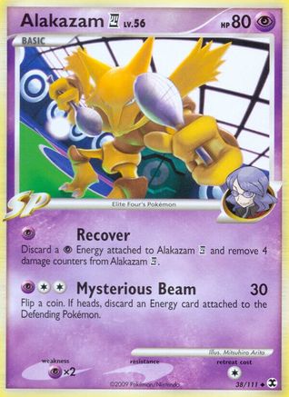 Alakazam E4 038/111  - Reverse Holofoil Rising Rivals - Uncommon