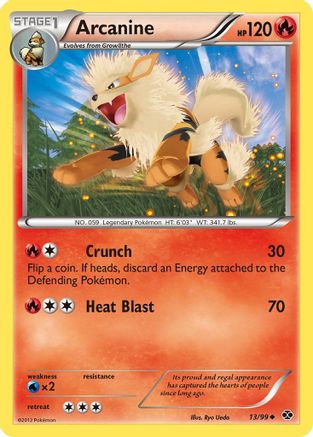 Arcanine (13) 013/99  - Reverse Holofoil Next Destinies - Uncommon