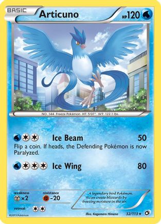 Articuno 032/113  - Reverse Holofoil Legendary Treasures - Holo Rare