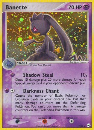 Banette 001  - Reverse Holofoil Hidden Legends - Holo Rare