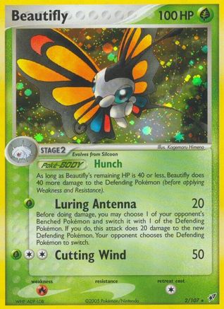 Beautifly 002  Deoxys - Holo Rare