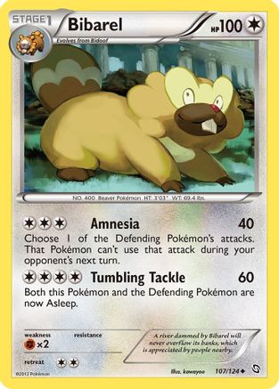 Bibarel 107  - Reverse Holofoil Dragons Exalted - Uncommon