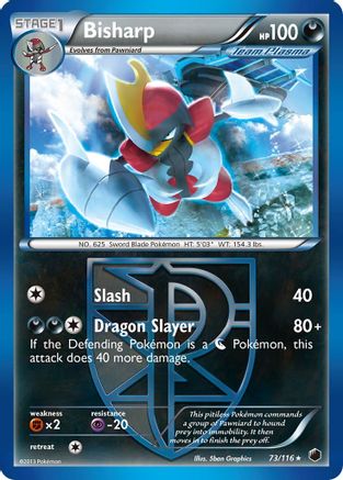 Bisharp (Team Plasma) (73) 073  - Reverse Holofoil Plasma Freeze - Rare