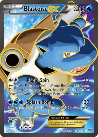 Blastoise EX (142 Full Art) 142  - Holofoil XY Base Set - Ultra Rare
