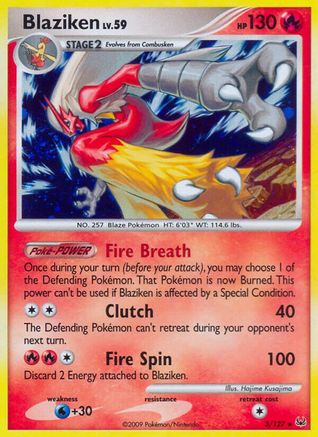 Blaziken 003  - Reverse Holofoil Platinum - Holo Rare