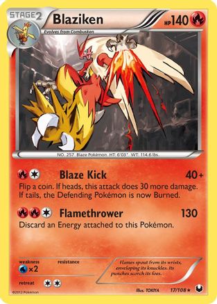 Blaziken 017  - Reverse Holofoil Dark Explorers - Holo Rare