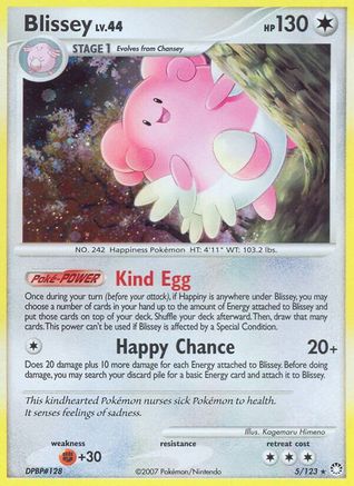 Blissey 005/123  - Reverse Holofoil Mysterious Treasures - Holo Rare