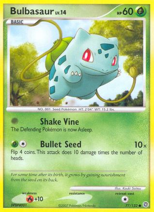 Bulbasaur 077/132  - Reverse Holofoil Secret Wonders - Common
