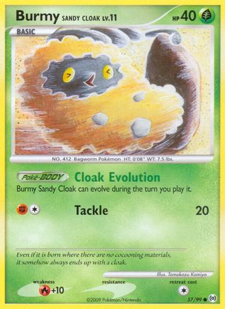 Burmy Sandy Cloak 057/99  - Reverse Holofoil Arceus - Common