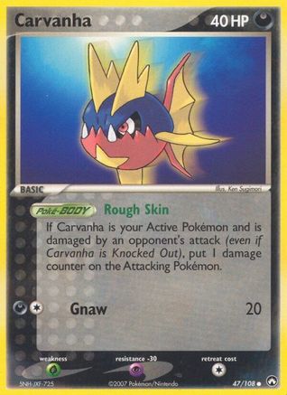 Carvanha 047  - Reverse Holofoil Power Keepers - Common