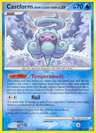 Castform Snow-Cloud Form 050  - Reverse Holofoil Legends Awakened - Uncommon