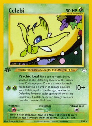 Celebi (16) 016/64  - 1st Edition Neo Revelation - Rare