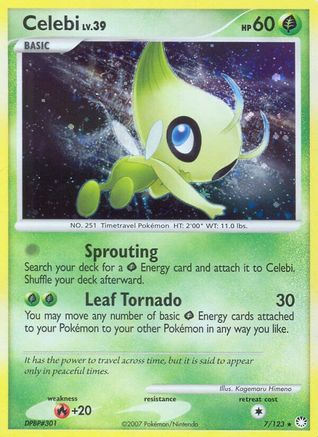 Celebi 007/123  - Holofoil Mysterious Treasures - Holo Rare