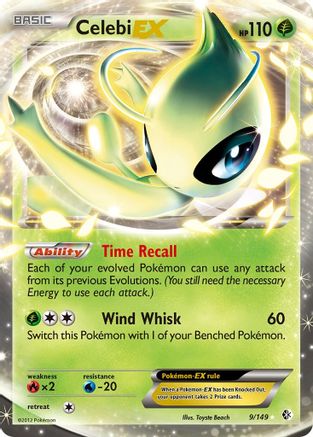 Celebi EX 009  - Holofoil Boundaries Crossed - Ultra Rare