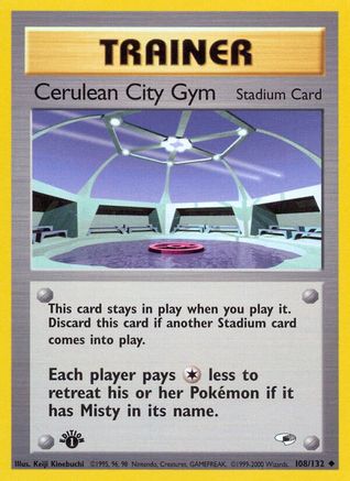Cerulean City Gym 108/132  - Unlimited Gym Heroes - Uncommon