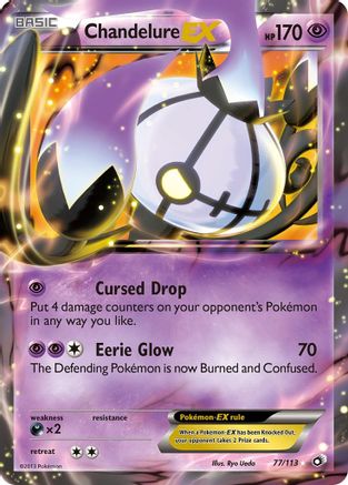 Chandelure EX 077  - Holofoil Legendary Treasures - Ultra Rare
