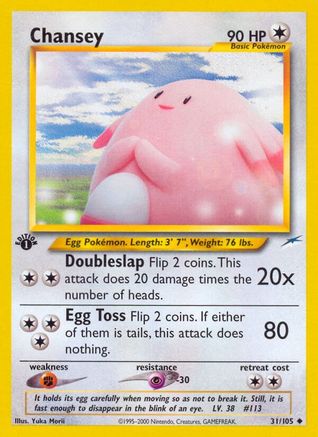 Chansey 031/105  - 1st Edition Neo Destiny - Uncommon