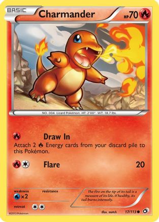 Charmander 017/113  Legendary Treasures - Common