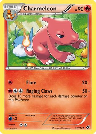 Charmeleon 018/113  - Reverse Holofoil Legendary Treasures - Uncommon