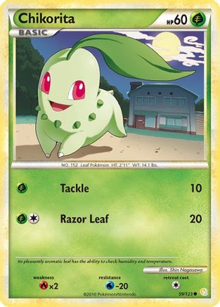 Chikorita 059/123  - Reverse Holofoil HeartGold SoulSilver - Common