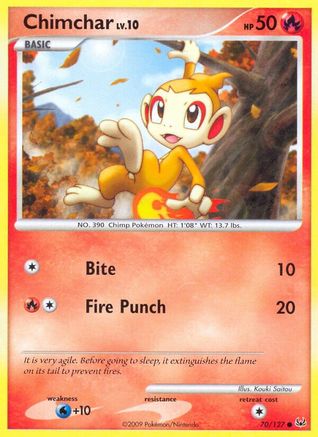 Chimchar 070/127  - Reverse Holofoil Platinum - Common