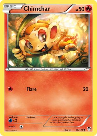 Chimchar 015/135  - Reverse Holofoil Plasma Storm - Common