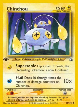 Chinchou 055/111  - 1st Edition Neo Genesis - Common