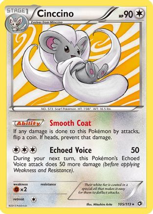 Cinccino 105/113  - Reverse Holofoil Legendary Treasures - Holo Rare