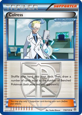 Colress (Team Plasma) 118/135  - Reverse Holofoil Plasma Storm - Uncommon