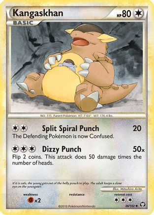 Kangaskhan 036  - Reverse Holofoil Triumphant - Uncommon