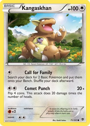 Kangaskhan 071/101  - Reverse Holofoil Plasma Blast - Common