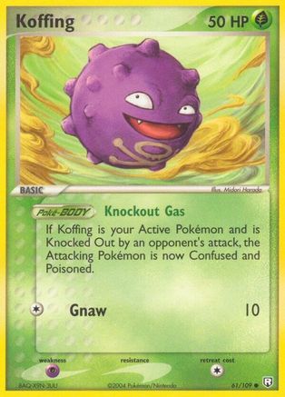 Koffing 061/109  - Reverse Holofoil Team Rocket Returns - Common