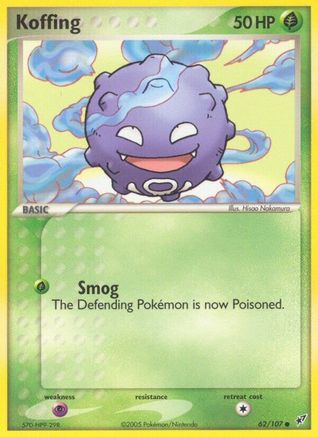 Koffing 062/107  - Reverse Holofoil Deoxys - Common