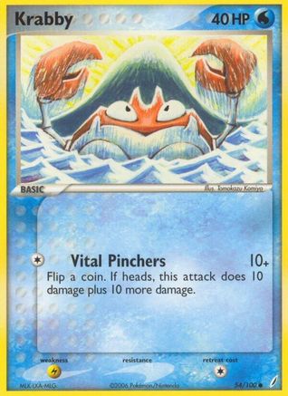 Krabby 054/100  Crystal Guardians - Common