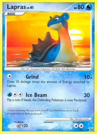 Lapras 079/127  - Reverse Holofoil Platinum - Common