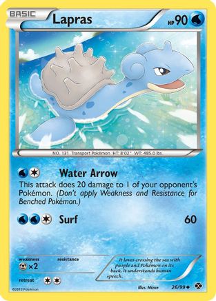 Lapras (26) 026  - Reverse Holofoil Next Destinies - Uncommon