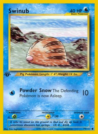 Swinub 079/111  - Unlimited Neo Genesis - Common
