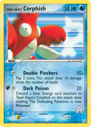 Team Aqua's Corphish 026/95  - Reverse Holofoil Team Magma vs Team Aqua - Uncommon