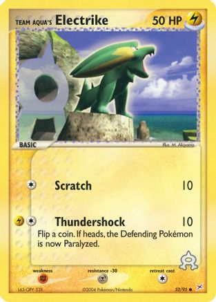 Team Aqua's Electrike 052/95  Team Magma vs Team Aqua - Common