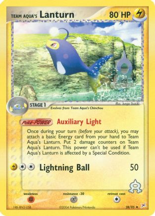 Team Aqua's Lanturn 028  - Reverse Holofoil Team Magma vs Team Aqua - Uncommon