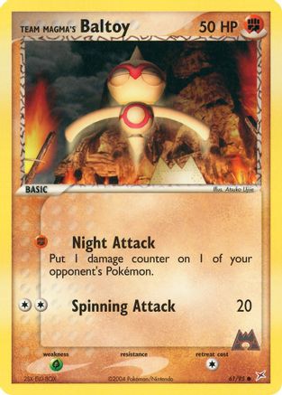 Team Magma's Baltoy 061/95  - Reverse Holofoil Team Magma vs Team Aqua - Common