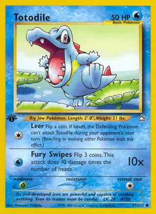 Totodile (81) 081/111  - Unlimited Neo Genesis - Common