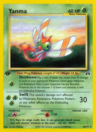 Yanma (36) 036/75  - Unlimited Neo Discovery - Rare