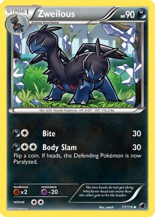 Zweilous 077  - Reverse Holofoil Plasma Freeze - Uncommon