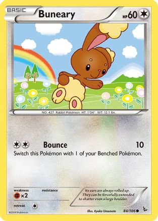 Buneary 084/106  - Reverse Holofoil XY  Flashfire - Common