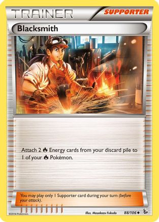 Blacksmith 088/106  - Reverse Holofoil XY  Flashfire - Uncommon