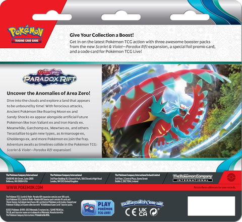 Pokemon SV4 Scarlet and Violet Paradox Rift 3-Pack Blister