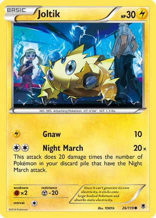 Joltik 026/119  - Reverse Holofoil XY  Phantom Forces - Common